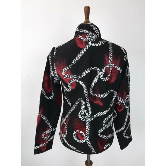 Kaktus Open Front Embroidered Print Jacket - Picture 8 of 12